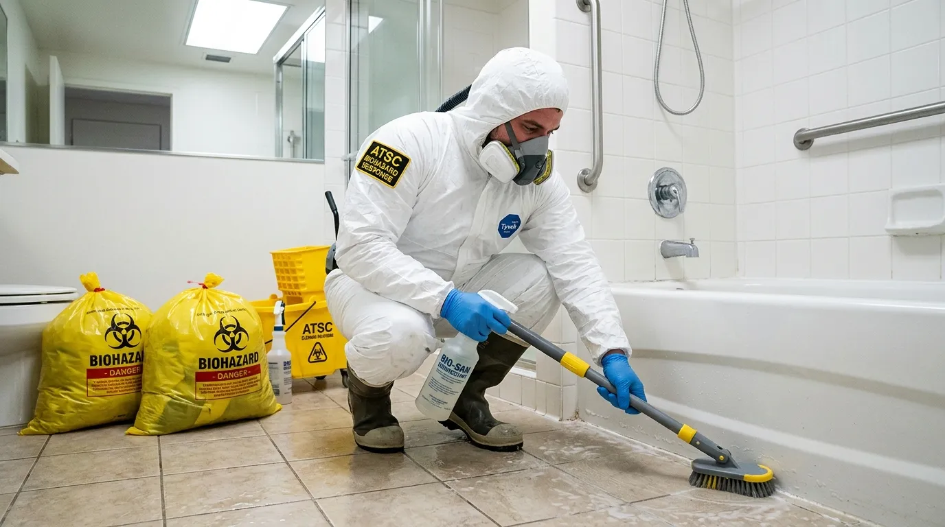 Decontamination equipment deployed for Blood Cleanup in Willimantic